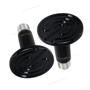 Lámpara de Calor Infrarroja de Cerámica de 90 mm y 100 W, Bombilla Emisora de Calor Negra para Reptiles, Calentador para Terrarios, Criadora de Pollos, Tortugas, Acuarios, Serpientes - Product Image 1