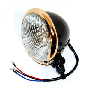 Faro de motocicleta de 4,5 "con luz azul para luces largas para Harley, Chopper,Bobber - Product Image 1