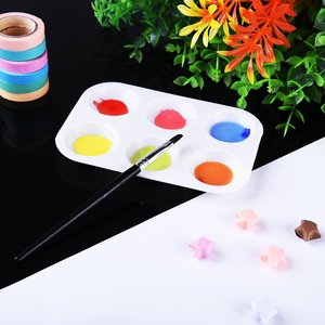 <span class=keywords><strong>Amazon</strong></span> Venta caliente 5x3,5 pulgadas 6 agujeros plástico paleta de pintura - Product Image 3