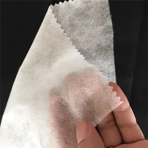 Non Woven Water Soluble Interlining Fabric / Water Dissolving Paper  Embossed Designed