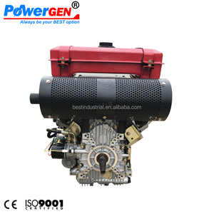 Top Người Bán!!! POWERGEN Khởi Động Điện Rãnh Then Trục làm mát bằng gió V2 Động Cơ Diesel 22HP - Product Image 5