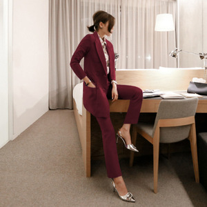 <span class=keywords><strong>Pantaloni</strong></span> da donna in stile europeo aderente <span class=keywords><strong>alla</strong></span> <span class=keywords><strong>moda</strong></span> completi in due pezzi per ufficio su misura da donna <span class=keywords><strong>pantaloni</strong></span> - Product Image 3