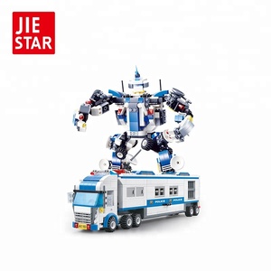 Bau roboter modell kunststoff ändern kinder polizei blöcke - Product Image 1
