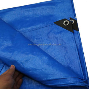 Bleu/Blanc Imperméable Enduite De PE Camion Navire Transport De Stockage <span class=keywords><strong>Bâche</strong></span> de Couverture - Product Image 3