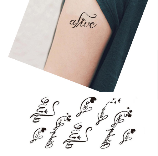 Tatuaggio Temporaneo Impermeabile A Forma Di Cuore Con Nome Personalizzato, Per San Valentino, 6.5x5.7 Cm