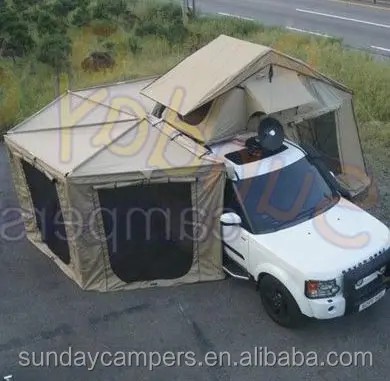 Barraca de carro dobrável para acampamento ao ar livre, pequenas casas