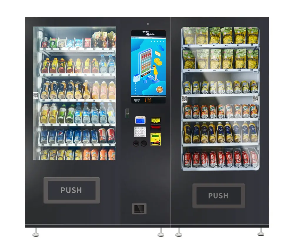 WEIMI גדול קיבולת אוטומטית חטיפים ומשקאות קומבו מכונות אוטומטיות עם מערכת קירור במשרד