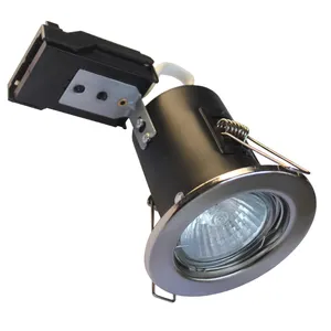 Stalen Brandwerende Gu10 Downlights Vast/Kantelen Met Led-Lampen Plafondvlekken Wit Chroom Satijn Nikkel Kleur