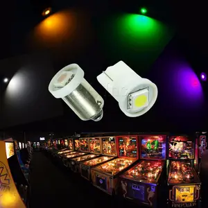 Pinball Miniature lamp 1SMD 5050 #44 #47 side 335 BA9S/BAX9S Game Light Machine illumination 6.3V DC AC LED Bulb