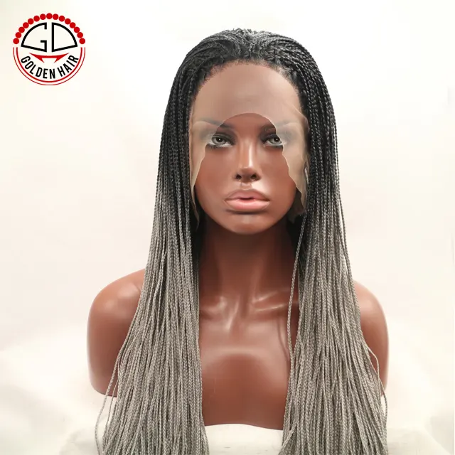 High Quality Kinky Twist Braided Bright Colored Heat Resistant Synthetic Full Lace Wigs