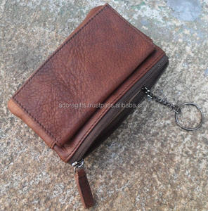 Porte-monnaie/porte-monnaie en cuir véritable/porte-monnaie avec porte-clés - Product Image 1