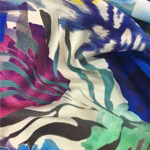 Best Selling Factory Direct Digital Printing 100% Silk Organza Royal Sanded Silk Satin Fabric