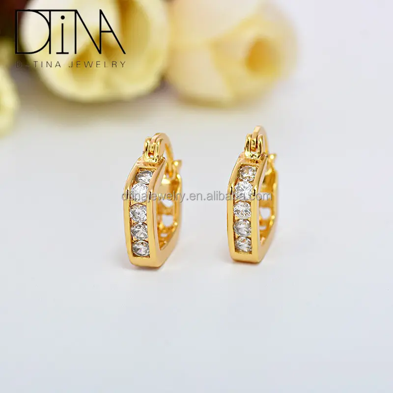 DTINA 2019 women fashion jewelry stone clip on earrings