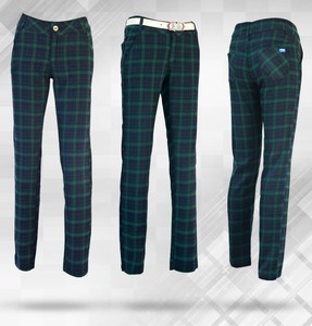 De algodón a cuadros Golf PGM de la mujer pantalones - Product Image 5