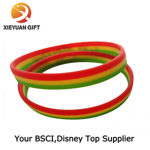 Silk print customized debossed rubber gum embossed light bracelet - Product Image 4