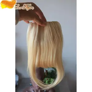 Blond 100% Human Hair Clips on Bangs for Woman blonde 613# color 6-8inch