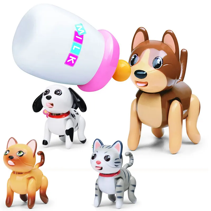 Jouets amusants pour bébé, succion du lait, chat, chien, s'étire, absorbe les biberons, 777 à 263