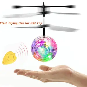 Sensor Flying Bola Bercahaya RC LED Bola Elektronik Induksi Inframerah Pesawat Mainan Jarak Jauh Pengendali Mini Helicopter