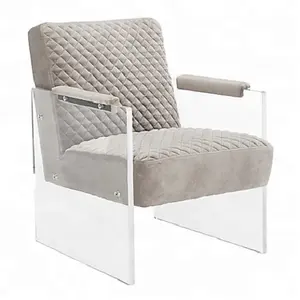 Phòng khách acrylic đơn tay vịn ghế sofa ghế sofa nhựa đồ nội thất ghế sofa