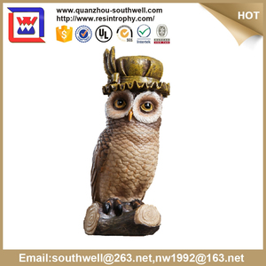 Gros résine owl statues de décoration et résine custom design <span class=keywords><strong>night</strong></span> owl et mignon résine récolte hibou statues à vendre - Product Image 2