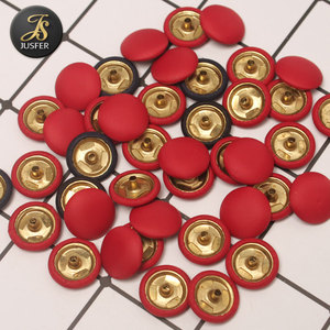 Bottone di fissaggio a scatto in metallo con copertura in tessuto moda personalizzata per borse bottoni borse, gambo per indumenti 4 pezzi 18mm nichel tondo/senza zinco - Product Image 1