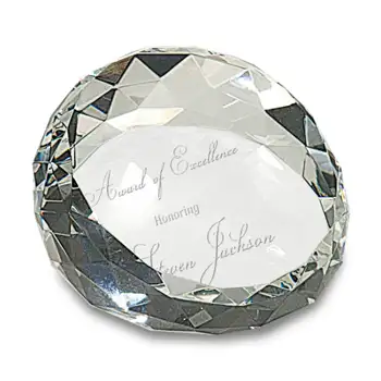 Fermacarte circolare in cristallo di cristallo a buon mercato per matrimonio, regalo di compleanno