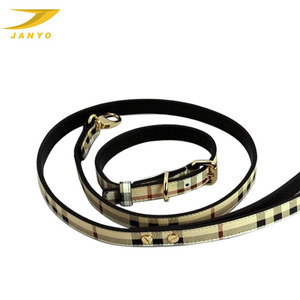 Anyo-Conjunto de Correa y Collar para perro a rayas, de cuero popular - Product Image 3