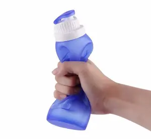 户外旅行水瓶，运动硅胶水瓶，吸管