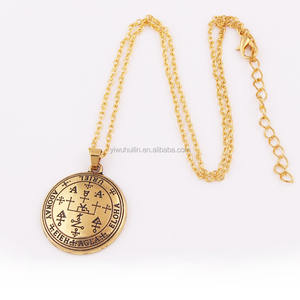 Collier avec pendentif d'<span class=keywords><strong>ange</strong></span> pour filles, bijoux à la mode, sceau d'archange <span class=keywords><strong>URIEL</strong></span> Talisman, signe d'<span class=keywords><strong>uriel</strong></span>, N0375 - Product Image 3