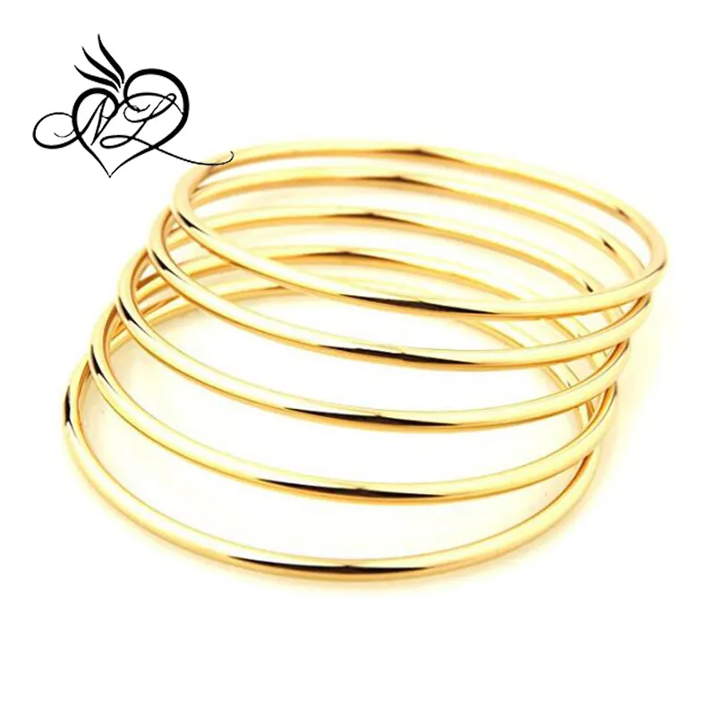 18 k Or Charme de Femmes de Charme 100% 316L Bijoux En Acier Inoxydable Bracelet Rond