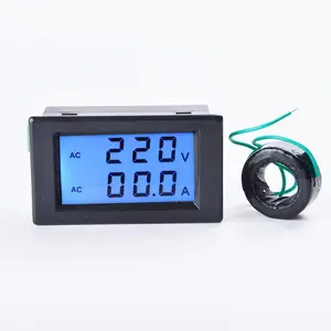 Pantalla Digital AC voltímetro amperímetro LCD AC80-300V, AC150-500V 100A 200A medidor de corriente de voltaje de doble pantalla con transformador
