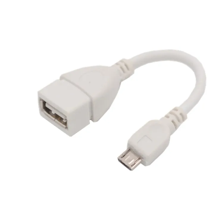 Yüksek kalite ucuz fiyat veri kablosu mikro USB OTG kablo için usb flash sürücü, mp3, cep telefonu, klavye beyaz