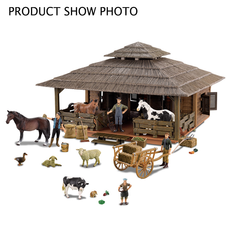 家、動物、農家のフィギュアがセットになった農場の遊び| Alibaba.com
