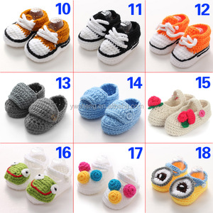 Zapatos de ganchillo a mano para bebé, venta al por mayor, bonitos zapatos de ganchillo hechos a mano para bebé y niña, zapatos de ganchillo con flores - Product Image 5