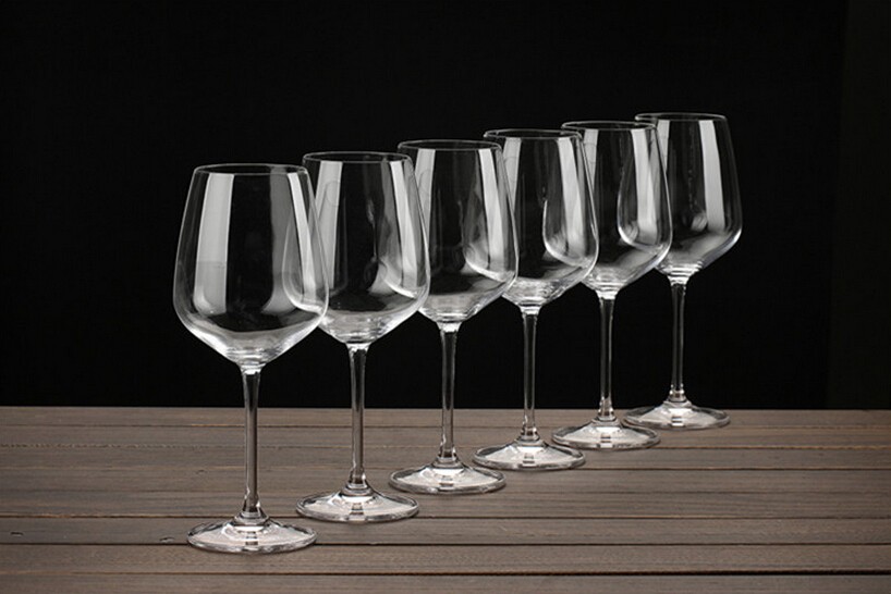 13 oz Strong Wine Glass for Red White by Machine Made High Stem Wine Glass
