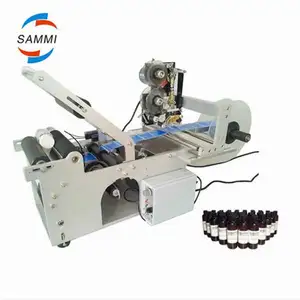 MT-50 Semi-Automatic Round Bottle Labeling Machine snack jar label applicator for beverage ,food