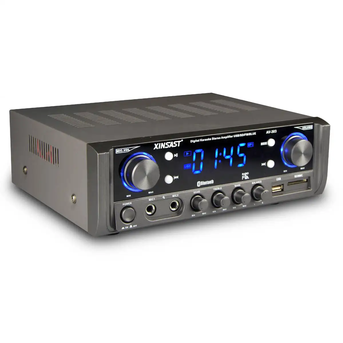 Mini amplifier with USB/SD/MMC card input/FM tuner/BT FUNCTION