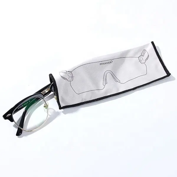 Bolsa para óculos de sol personalizada, microfibra à prova de poeira, armazenamento de óculos