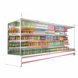 Refrigerador de Exhibición para <span class=keywords><strong>Supermercado</strong></span>, Unidad Dividida, Vitrinas de Pared, Enfriadores de Bebidas, Enfriador de Cerveza, <span class=keywords><strong>Supermercado</strong></span> Abierto en Guangzhou - Product Image 1