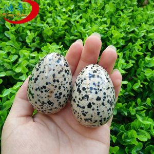 Venta al por mayor de Piedras Preciosas Naturales de Cristal de Piedra Huevos, Huevos Yoni Curación <span class=keywords><strong>Jaspe</strong></span> dálmata - Product Image 1