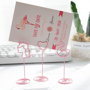 Mini Note Card <strong>Holders</strong> Table Number Stands Table Card <strong>Holder</strong> Metal Wire Picture <strong>Photo</strong> <strong>Holder</strong> with Heart Shape Menu Memo Clips - Product Image 3