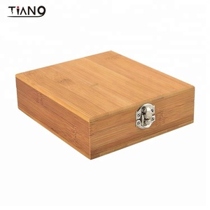 Tùy Chỉnh 4Pcs Vuông Tối Giản Quà Tặng Hộp Tre Thanh Bộ Rượu Vang Corkscrew Bộ - Product Image 3