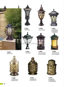 Outdoor Antique Led Gate Fence Post Lamp Garden Pillar Light