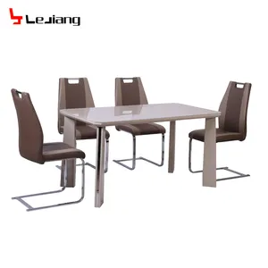 Free Sample Automatic Model Agate Top Plastic Sheet Turkish Chairs Retro Home Contemporary Glass Dining Table