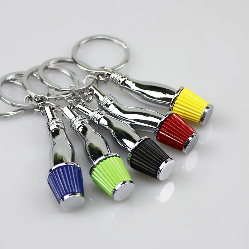 5 farben Pilz kopf keychain JDM Auto Motor intakeI verteiler rohr luft filter sieb Keychain einlass filter schlüsselring