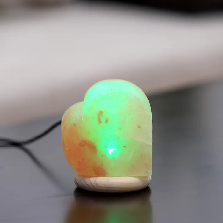 Amazon企業創造的なギフトピンクオレンジブルー塩ランプコードレス充電式バッテリー岩塩ランプ
