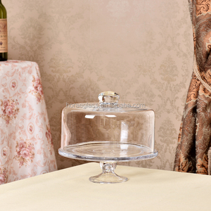 Factory Price Cone-shape Clear <strong>Glass</strong> Bell Jar with Wooden Base Hand Blown Sustainable Food Storage <strong>Cake</strong> <strong>Dome</strong> - Product Image 2