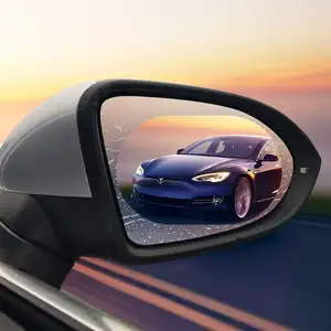 Hot selling 2Pcs Nano Coating car anti fog rainproof rear view mirror window protective film