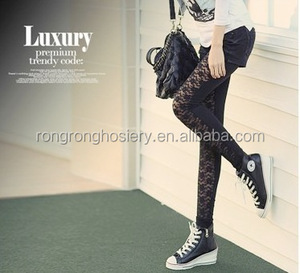 OEM De Haute Qualité Imitation Faux <span class=keywords><strong>Cuir</strong></span> leggings Rose Dentelle Leggings pour femmes sexy - Product Image 4