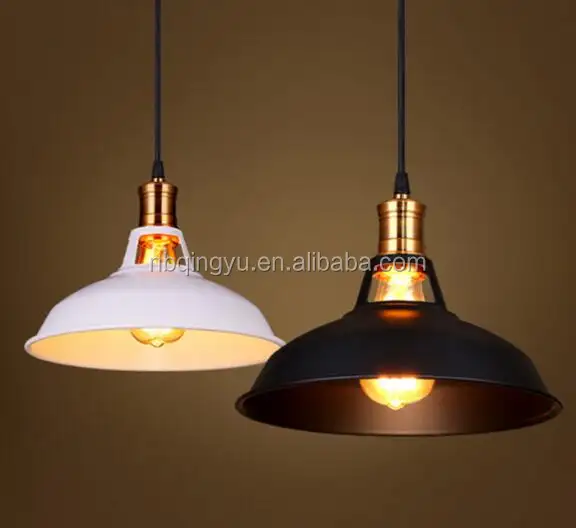 Vintage hanging light iron shade ceiling lamp with edison bulb Industrial pendant lamp